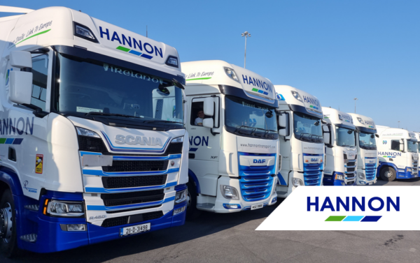 Line up of parked trucks