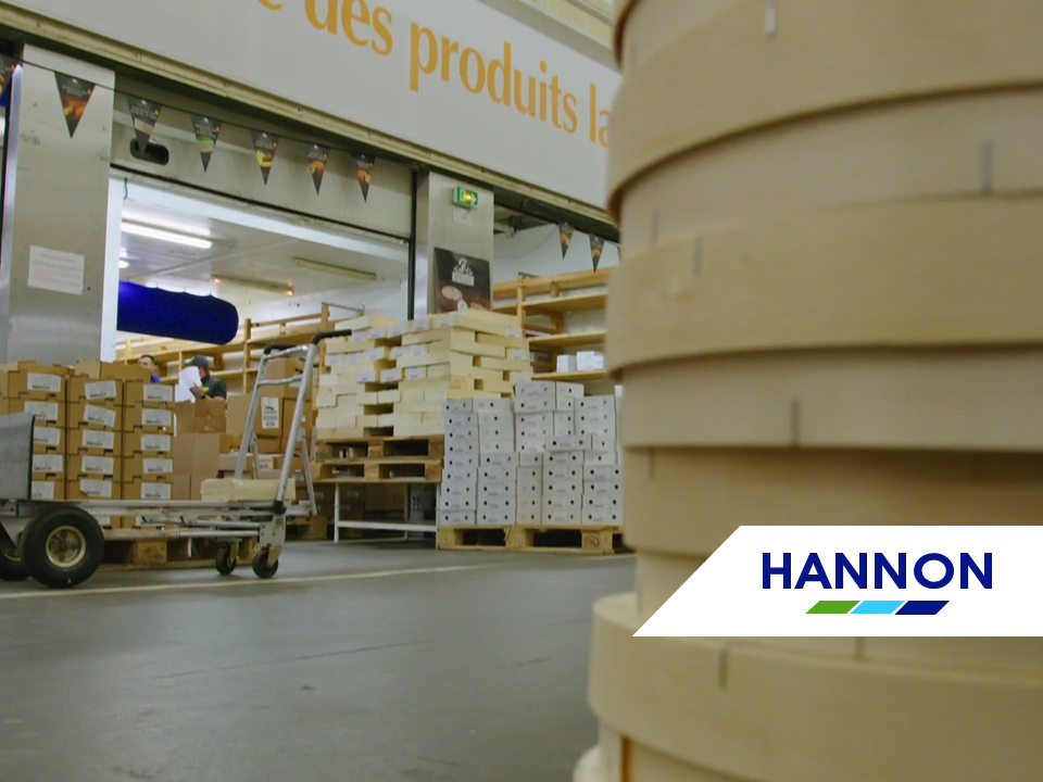 Packaged Cheese in Warehouse