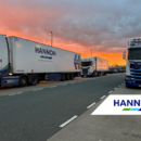 Trailer parked with sunset