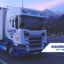 Lorry parked infront of mountains