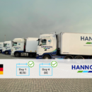 Row of lorries parked