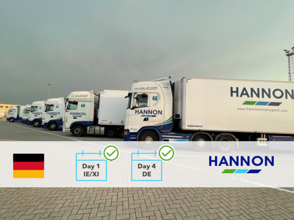 Row of lorries parked