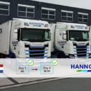 Row of lorries parked