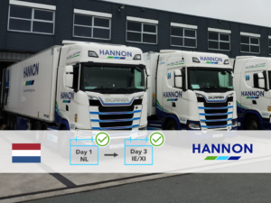 Row of lorries parked