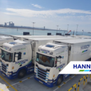 Multiple HANNON lorries on a ferry